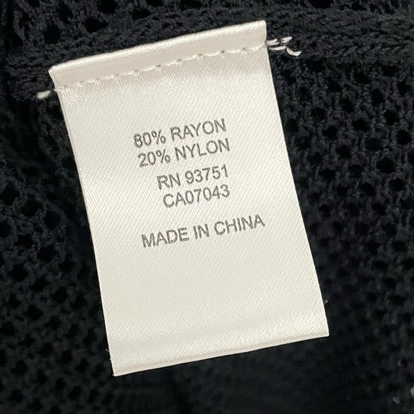 NEW InCashmere Black Mesh Tank Dress Size Medium Party evening coverup. 22 - Picture 4 of 7